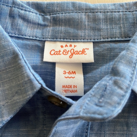 Bundle Baby Cat & Jack onesie with suspenders & shorts, boat shoes. 3-6 months - Picture 4 of 10